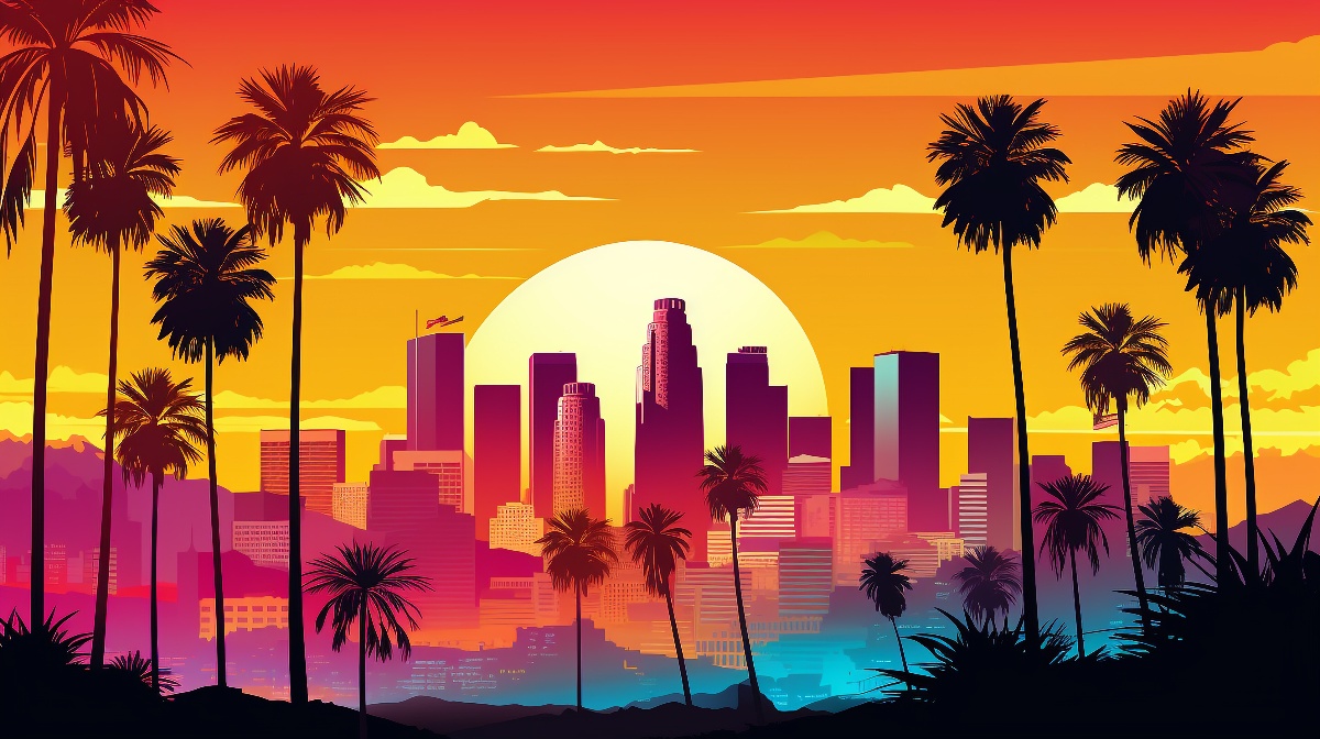 artsy rendition of los angeles-1